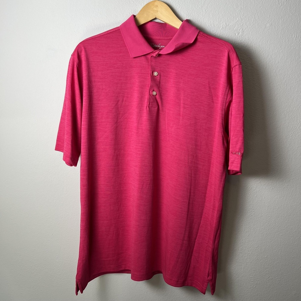 Walter Hagen Polo Shirt‎ Mens XL Pink Performance Golf Essential Lightweight